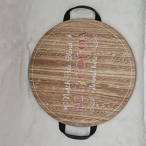 Wooden Hot Cocoa Tray 12" Diameter